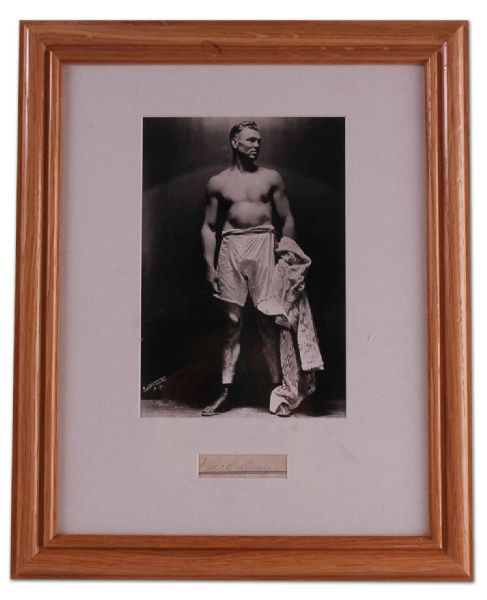 Jack Dempsey Photograph and Autograph Framed Display (13” x 16”)