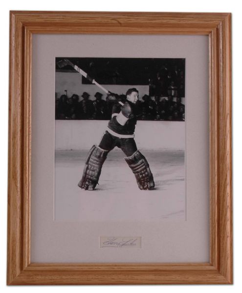 Harry Lumley Photograph and Autograph Framed Display (13” x 16”)
