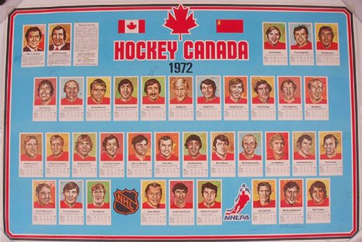 1972 Team Canada Poster Autographed by 6 Including Henderson