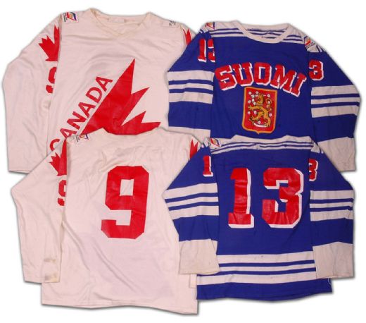 1976 Canada Cup Hull (Canada) & Ketola (Finland) Jerseys