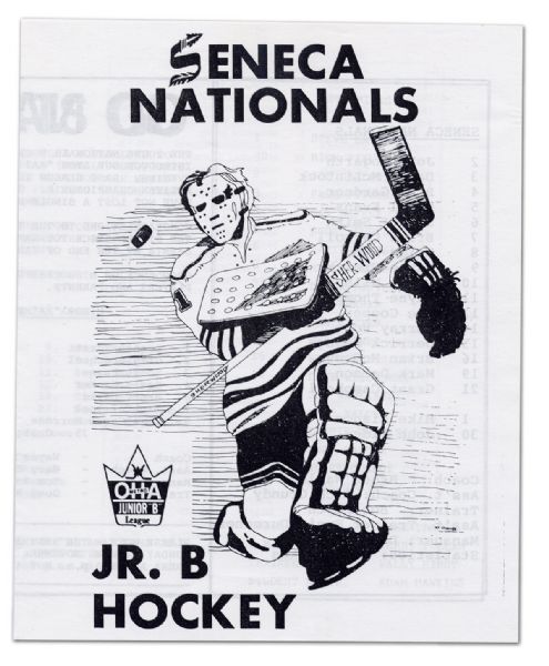 Scarce 1976 Seneca Nationals Program Including Wayne Gretzky