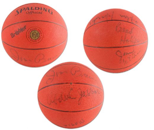 1980-81 Abdul-Jabbar, Magic Johnson & Los Angeles Lakers Multi-Signed Basketball