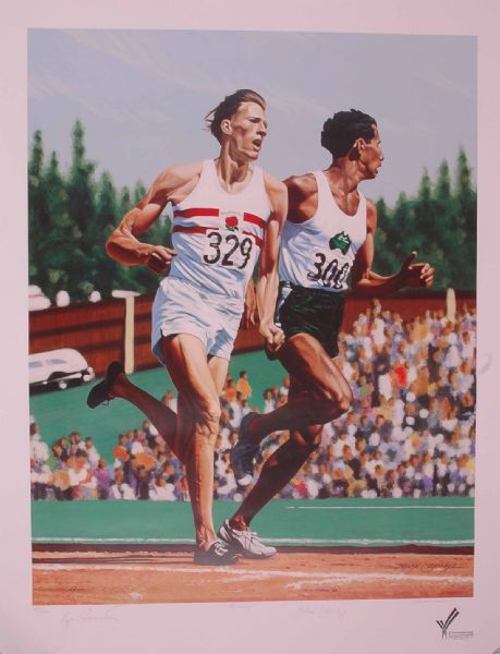 Bannister and Landy “Miracle Mile” Signed Limited Edition Lithograph