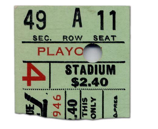 1945-46 Montreal at Boston Stanley Cup Finals Game 3 Ticket Stub