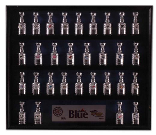 Labatt Blue Mini Stanley Cup Collection in Display Case
