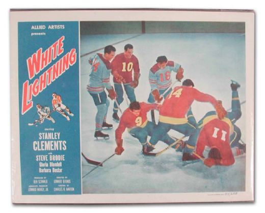 1953 White Lightning Hockey Movie Lobby Card