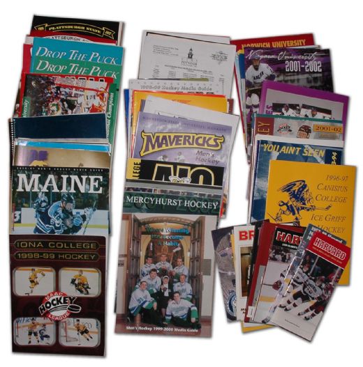 U.S. & Canadian College Hockey Publication Collection of 70+