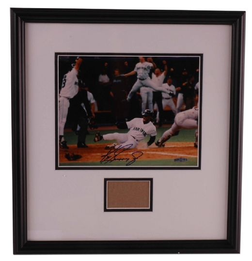 Ken Griffey Sr Autographed Framed Photo Display (16” x 17”)
