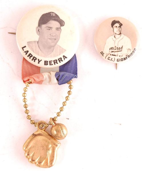 Vintage Yogi Berra & Al Gionfriddo Pins