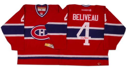 Jean Beliveau Autographed Montreal Canadiens Jersey