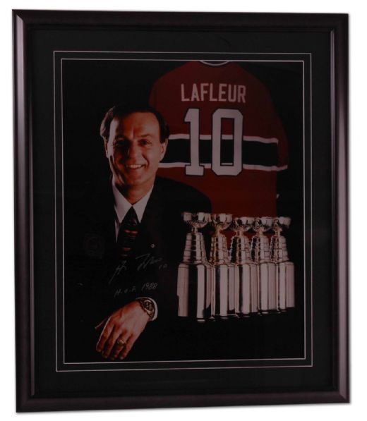 Autographed Guy Lafleur Montreal Canadiens Framed Ambassador’s Photo (22” x 26”)