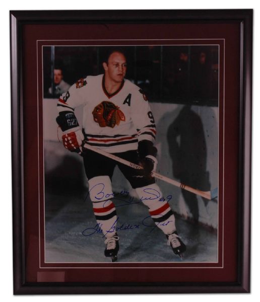 Bobby Hull Autographed Framed Photo Display (22” x 26”)