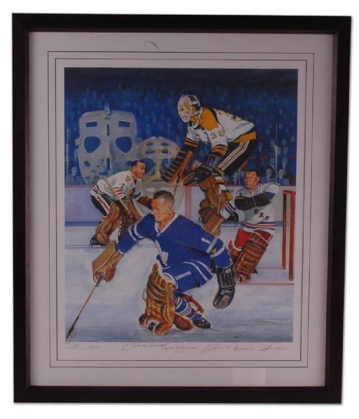 Limited Edition Lithograph Autographed by Bower, Hall, Worsley & Cheevers (24” x 28”)