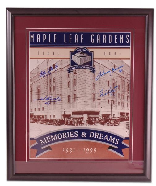 Maple Leaf Gardens Final Game Autographed Display (22” x 26”)