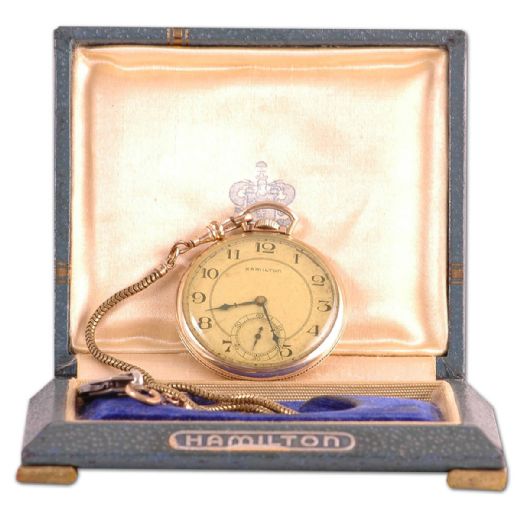 1937-38 Flin Flon Bombers Championship Gold Pocket Watch