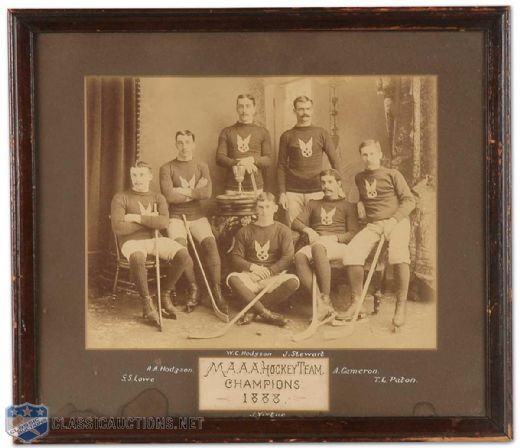 1888 Montreal AAA Team Cabinet Photograph