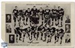 1932-33 Montreal Maroons Team Photo Postcard Autographed by 7