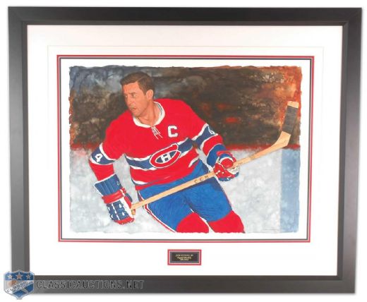 Original Jean Beliveau Framed Painting by Glen Green