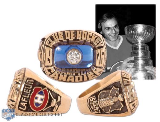 Guy Lafleur 1975-76 Montreal Canadiens Stanley Cup Championship Gold Ring