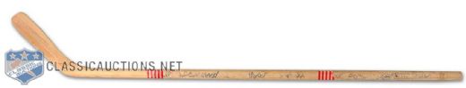 1981 Canada Cup Team Autographed Guy Lafleur Stick