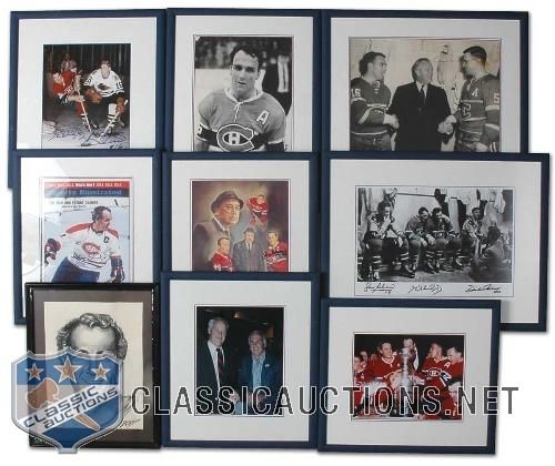 Huge Henri Richard Autographed Memorabilia Collection of 20+