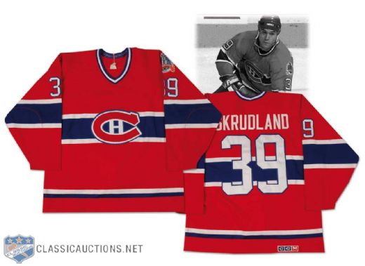 Brian Skrudlands 1989 Stanley Cup Finals Montreal Canadiens Game Worn Jersey