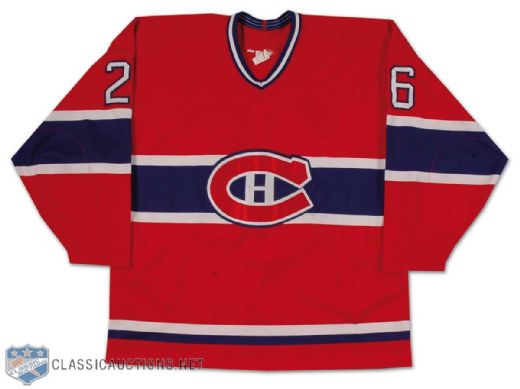 Waldbillig Mid-1990s Montreal Canadiens Pre-Season Game Worn Road Jersey