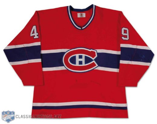 Jozef Balej Montreal Canadiens Preseason Game Worn Road Jersey