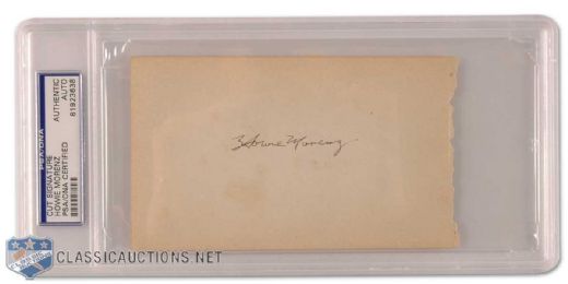 Original Howie Morenz Autograph with PSA/DNA Authentication