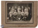 1922-23 Howie Morenz Stratford GTR Apprentice Team Cabinet Photograph