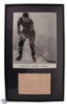 1943 Aurele Joliat Autographed Letter & Photo Display