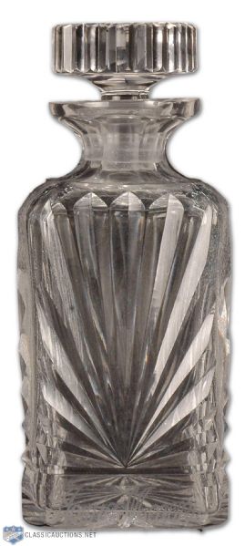 Howie Morenz Glass Decanter
