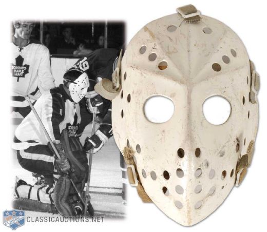 1970s Jacques Plante Fibrosport Goalie Mask