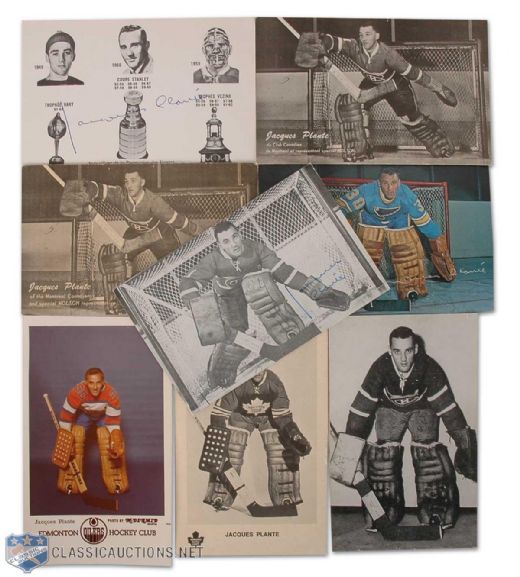 Vintage Jacques Plante Postcard Collection of 8