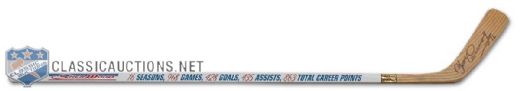 Yvan Cournoyer Autographed Career Stats Stick