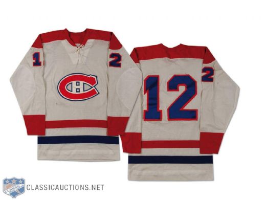 Mid-1970s Montreal Canadiens Yvan Cournoyer Game Style Jersey