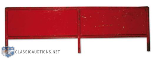 Vintage Red Section Divider Barricade from the Montreal Forum