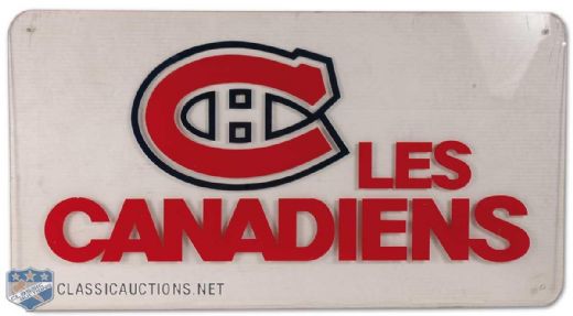Montreal Canadiens Boutique Sign from the Montreal Forum