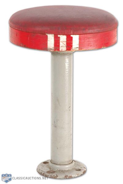 Red Photographer’s Stool from the Montreal Forum