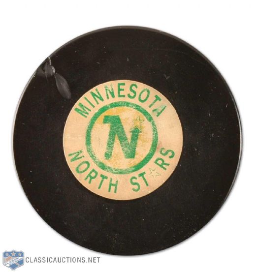 1967-68 Minnesota North Stars Patent Number Converse NHL Game Puck