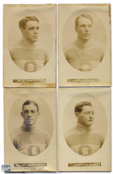 Scarce 1911-12 Quebec Bulldog Player Postcard Collection of 6