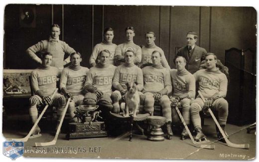 1912-1913 Quebec Bulldogs Team Photo Postcard Collection of 2