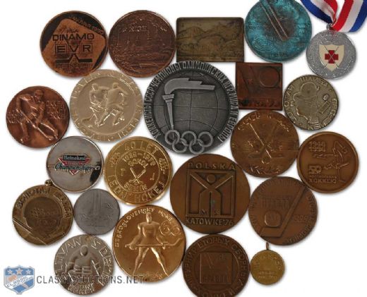 Vintage International Hockey Medal Collection of 22