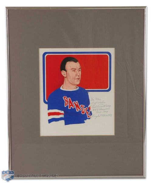 Framed and Autographed Bill Cook Original Painting by Carleton Mac McDiarmid