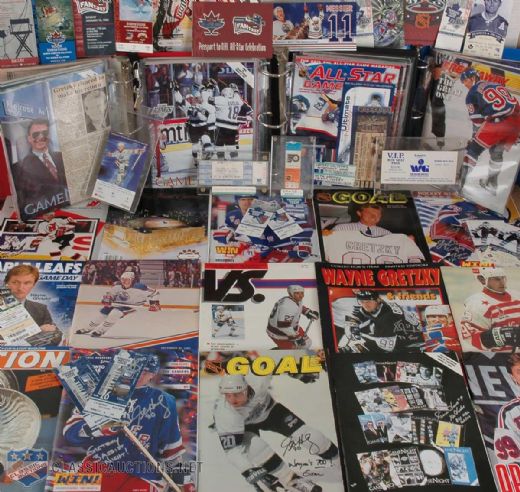 Wayne Gretzky Milestone Ticket Stub and Game Program Collection