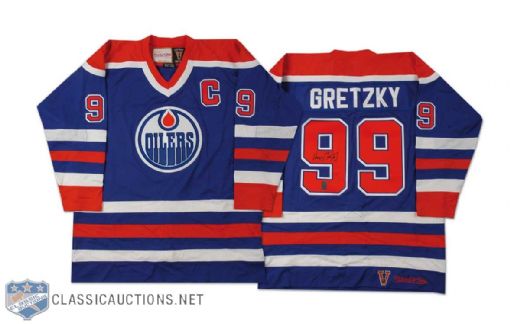 Wayne Gretzky Autographed Edmonton Oilers Jersey & Titan Stick