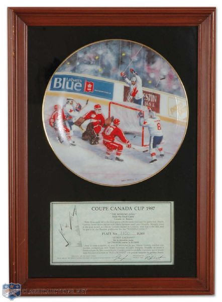 Wayne Gretzky Team Canada Memorabilia Collection with Trophy & Autographed Jersey