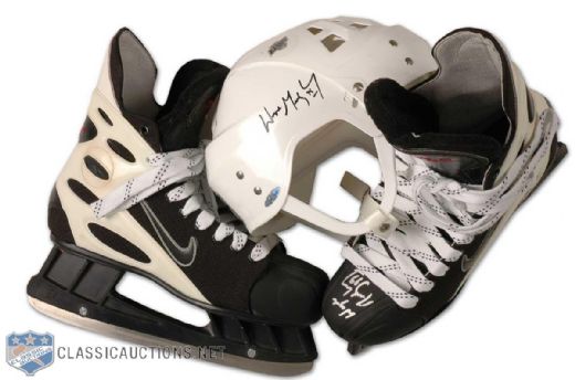 Wayne Gretzky Autographed Los Angeles Kings Skates & Helmet