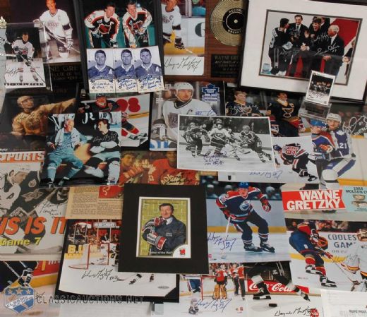 Wayne Gretzky Autographed 8 x 10 Photo and Memorabilia Collection