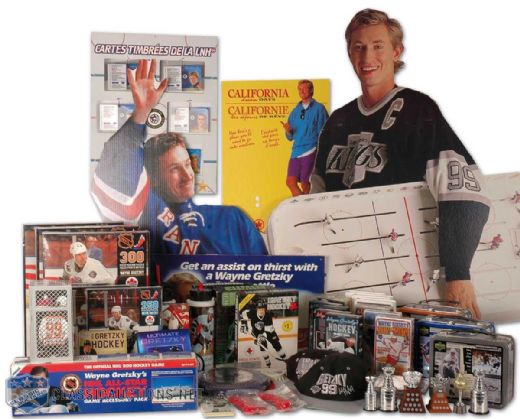 Giant Collection of Wayne Gretzky Memorabilia, Including Puzzles, Games and VHS Tapes